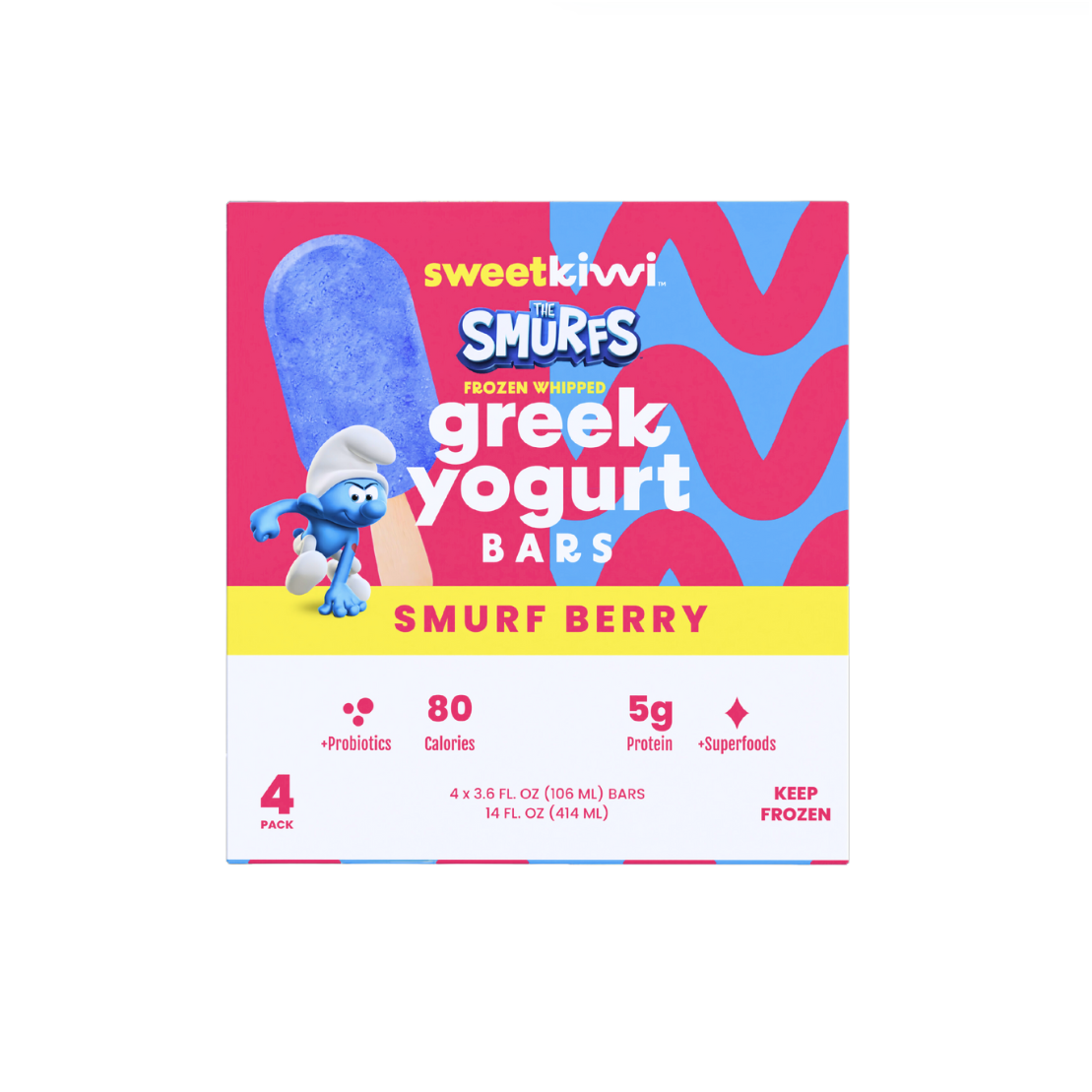 The Smurfs: Smurf Berry Yogurt Bars 4-Pack